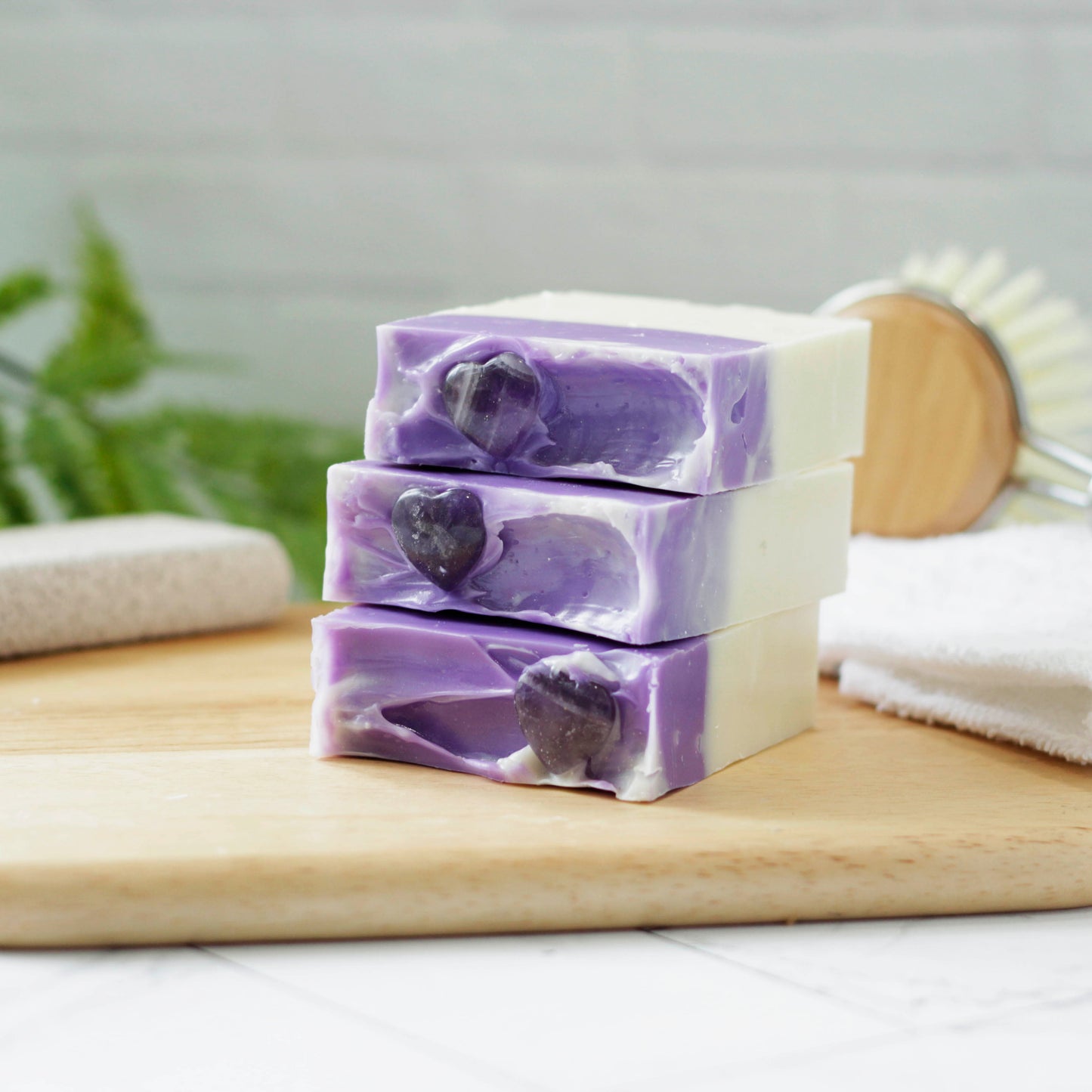 ROSE QUARTZ HEART SOAP Moss + Pearl Soap Company