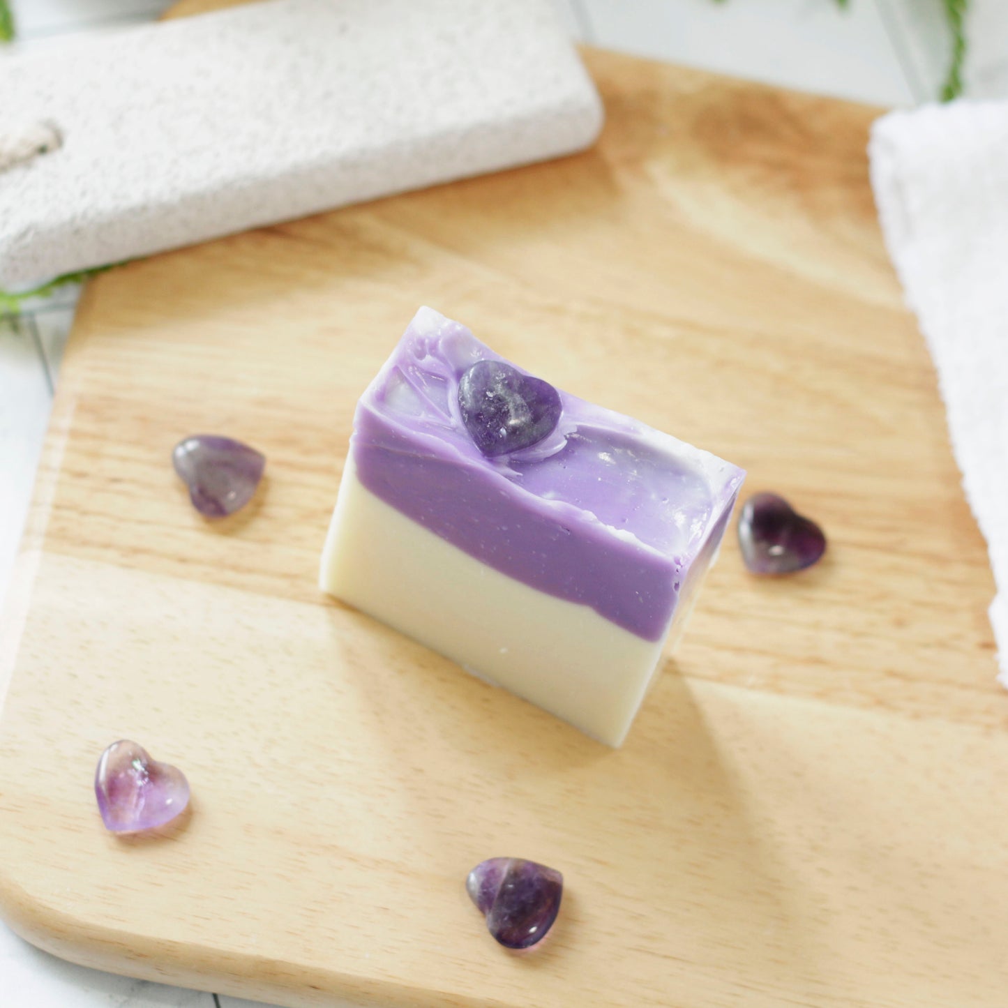 ROSE QUARTZ HEART SOAP Moss + Pearl Soap Company